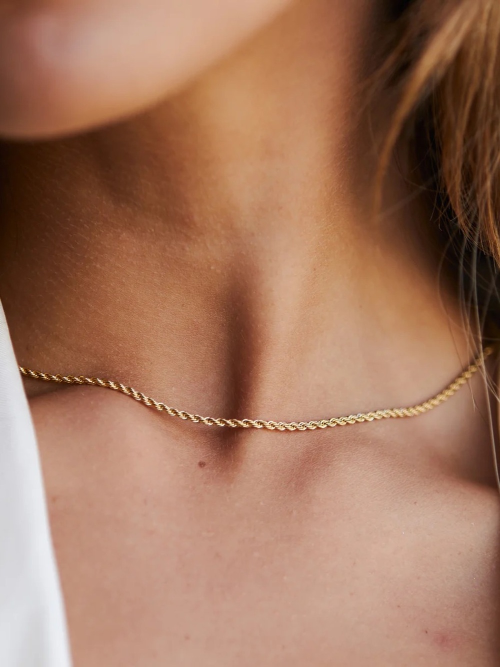 Atolea 14K Gold Color Rope Chain Necklace ✨- Women
